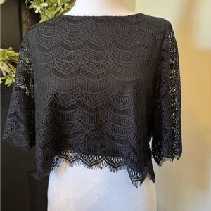 Blue Rain Black Lace Women's Blouse